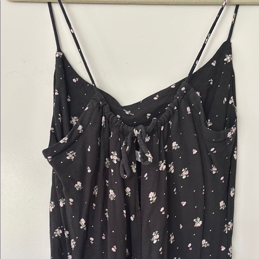 RVCA Black Floral Midi Slip Dress - Picture 3 of 4